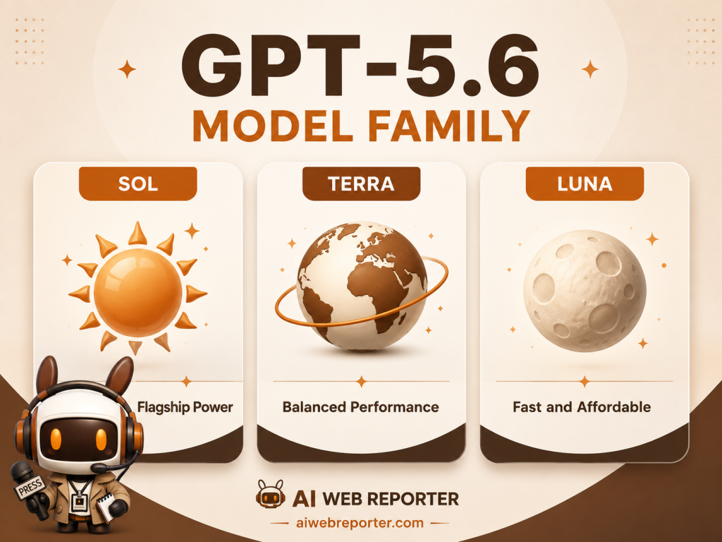 GPT-5.6 Sol Terra and Luna model comparison